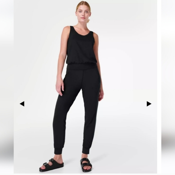 Sweaty Betty Pants - Sweaty Betty Gary Long Sleeve Black Jumpsuit Size Small